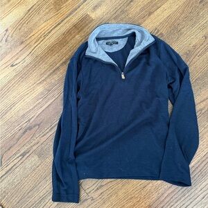 Banana Republic Men's Quarter Zip-Up Sweater in Navy